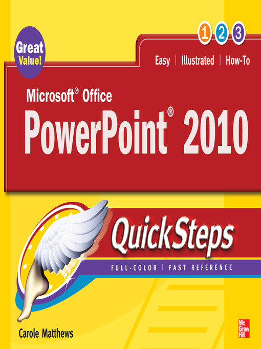 Title details for Microsoft Office PowerPoint 2010 QuickSteps by Carole Boggs Matthews - Available